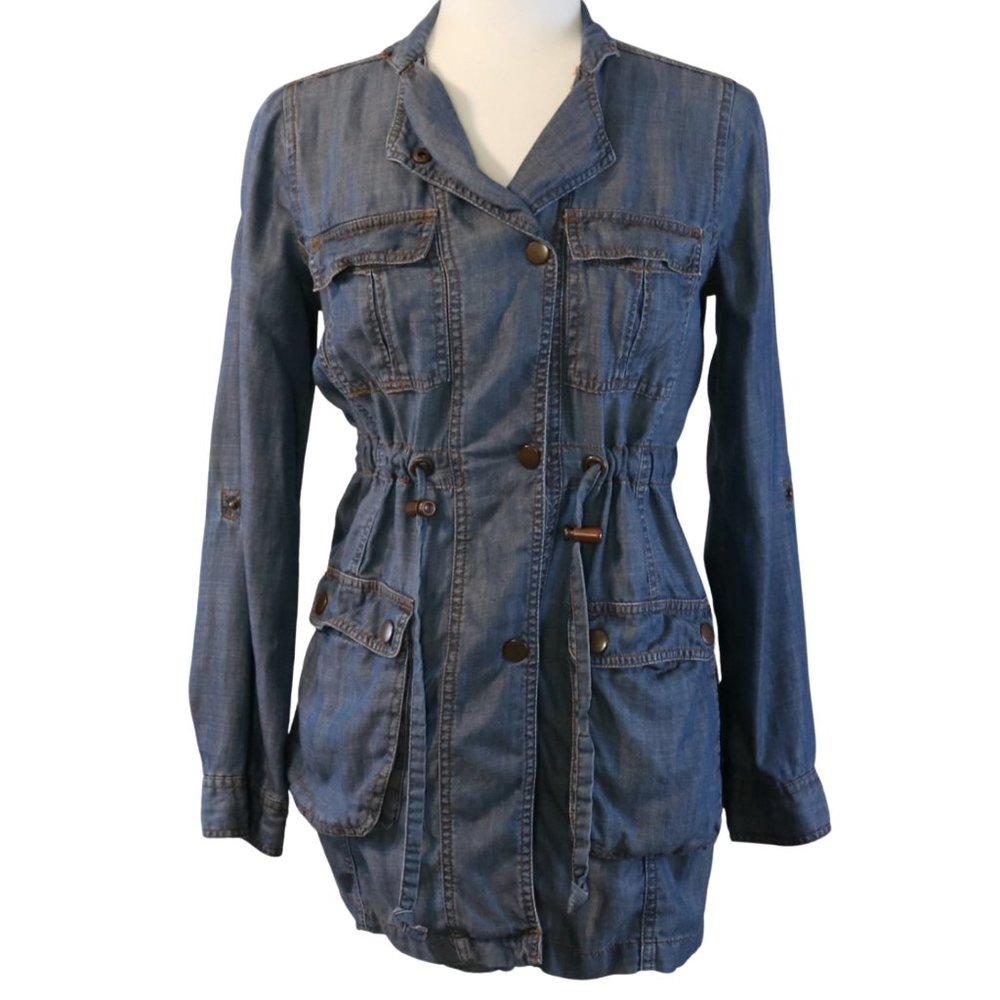 CATO Snap-Button Tencel Shirt Jacket